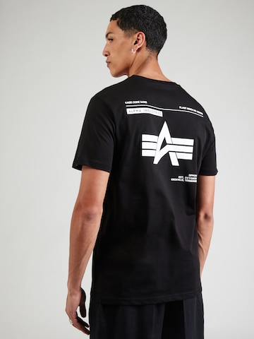 ALPHA INDUSTRIES Póló - fekete: elől
