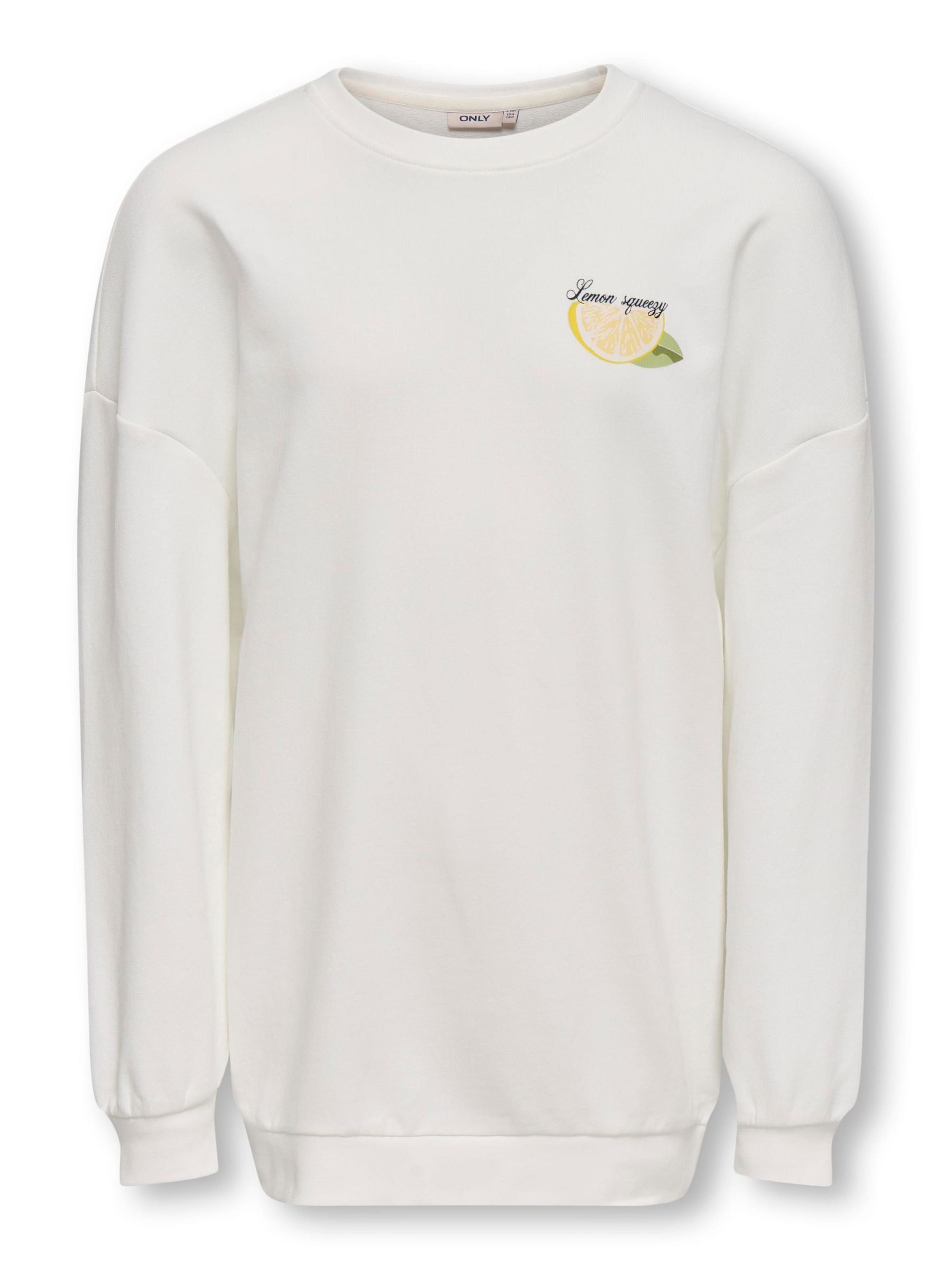 Sweat-shirt 'PHOEBE' ONLY GIRLS en blanc : devant