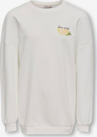 ONLY GIRLS Sweatshirt 'PHOEBE' i hvid: forside