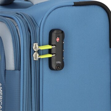 American Tourister Trolley 'Pulsonic Spinner' in Blauw