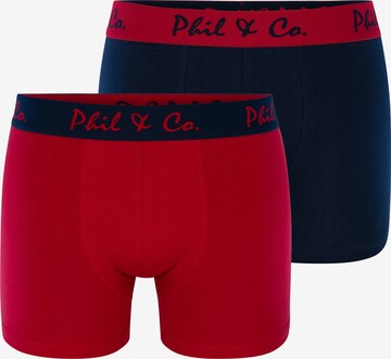 Phil & Co. Berlin Trunks 'Retro' in Rot: front