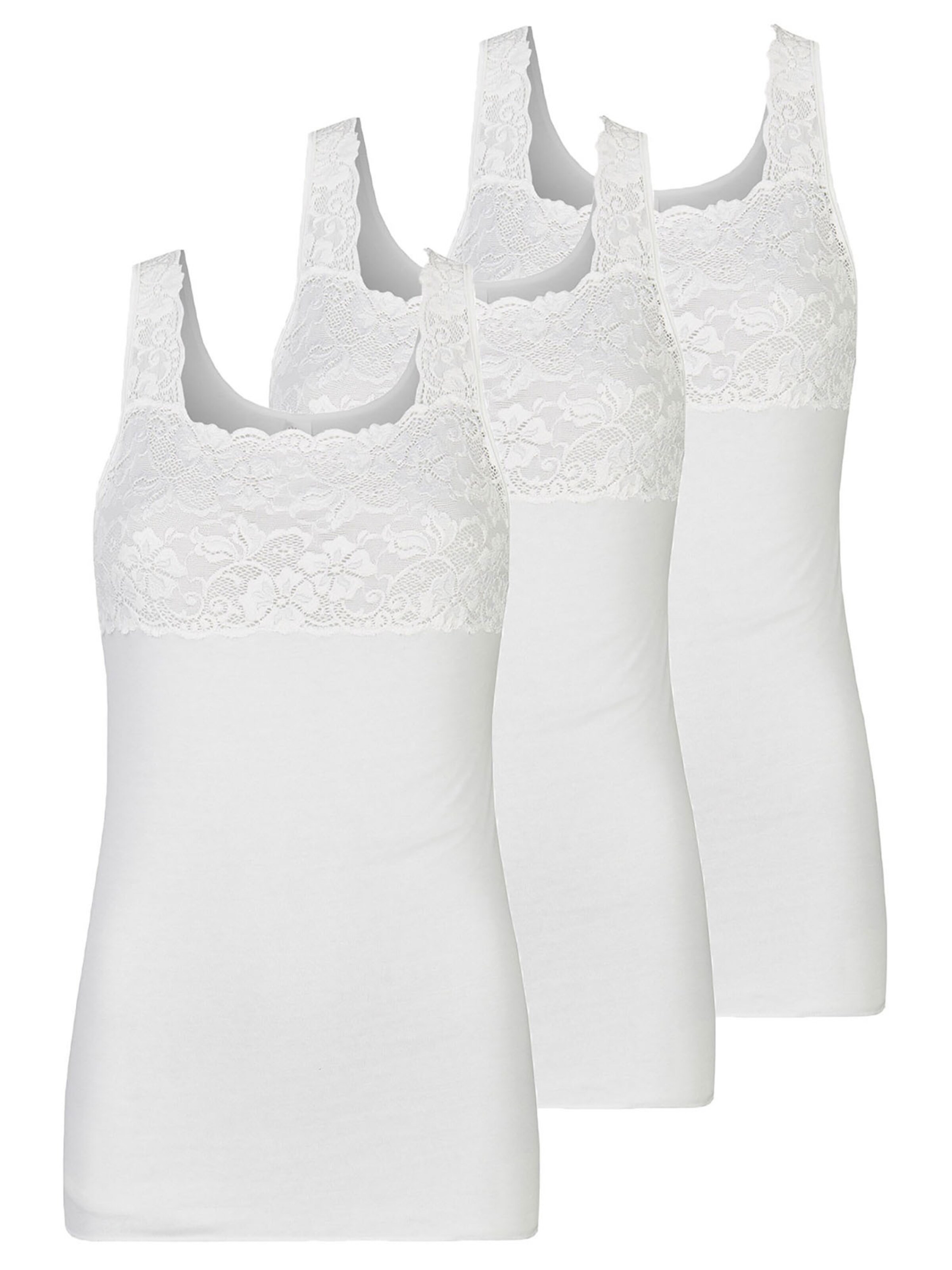 Nina von C. Undershirt 'Fine Cotton' in White: front