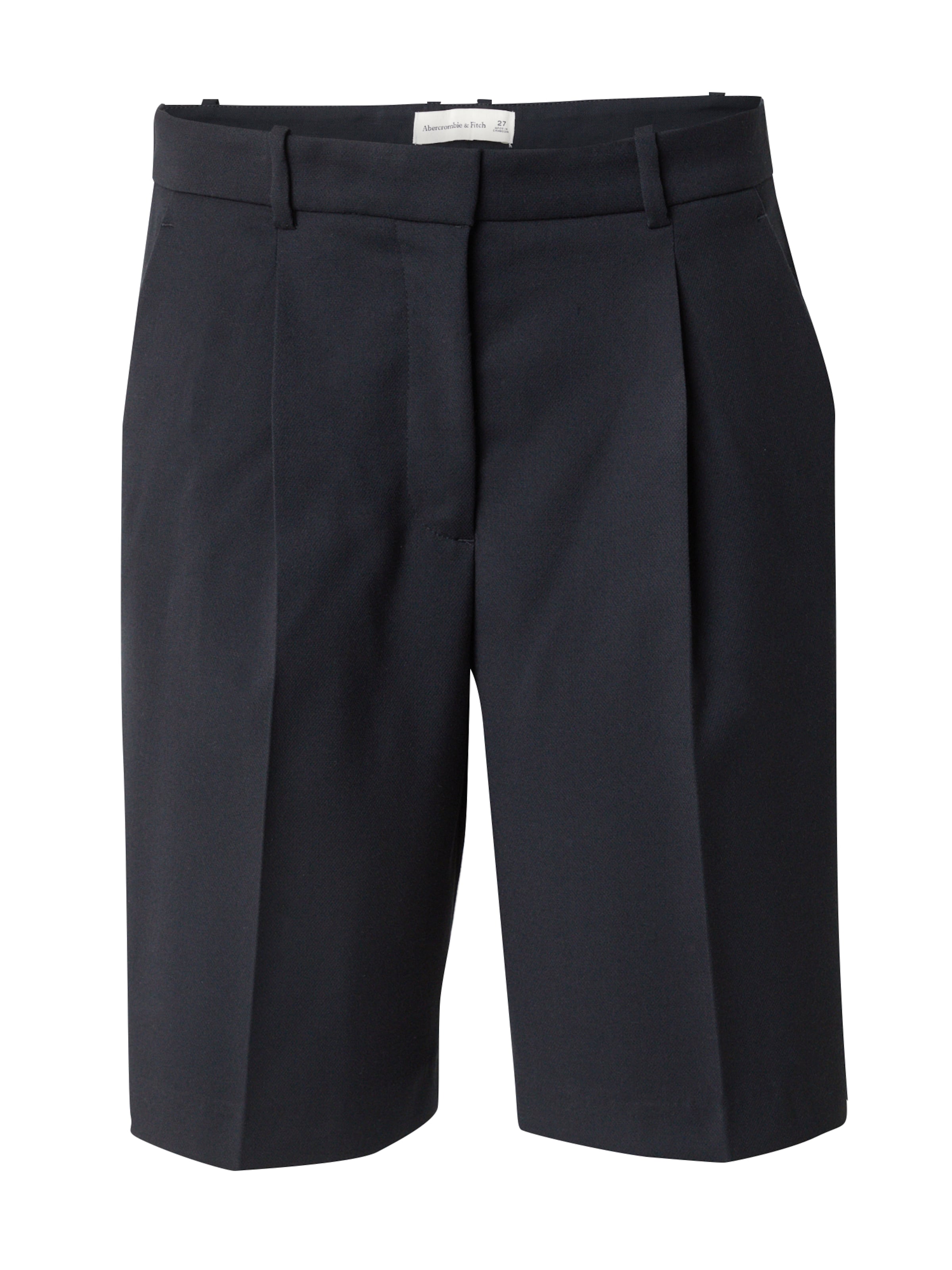 Abercrombie & Fitch Loosefit Kalhoty s puky 'CLASSIC' – černá: přední strana