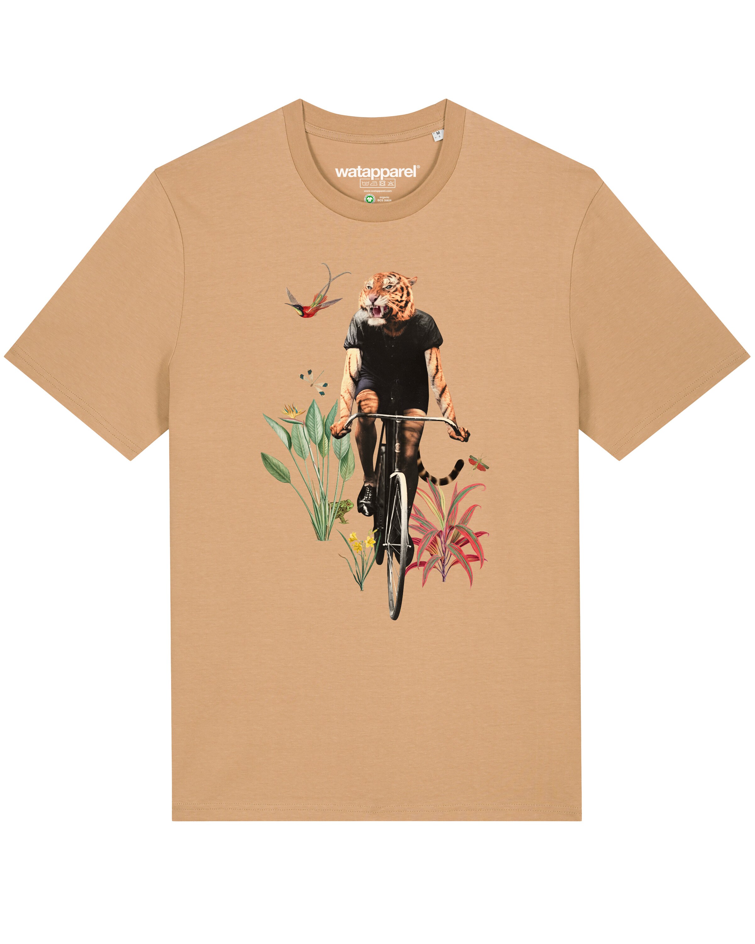 T-Shirt ' Fancy Tiger ' Watapparel en beige : devant