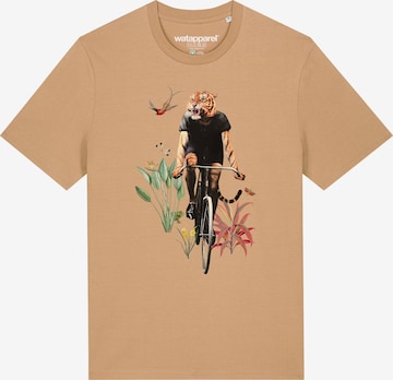 Maglietta ' Fancy Tiger ' di Watapparel in beige: frontale