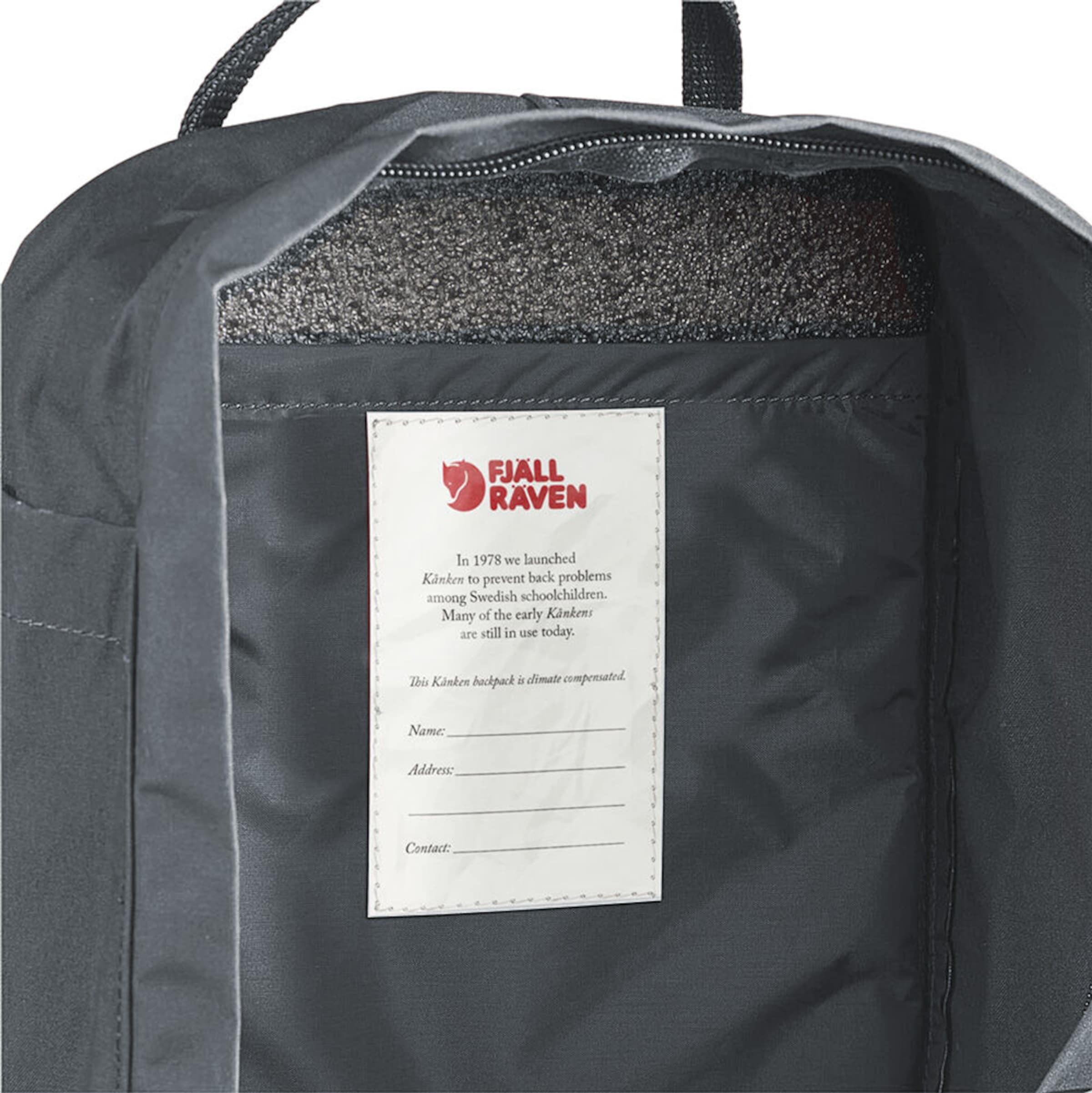 Zaino 'Kanken' di Fjällräven in grigio