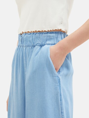 Wide Leg Pantalon TOM TAILOR DENIM en bleu