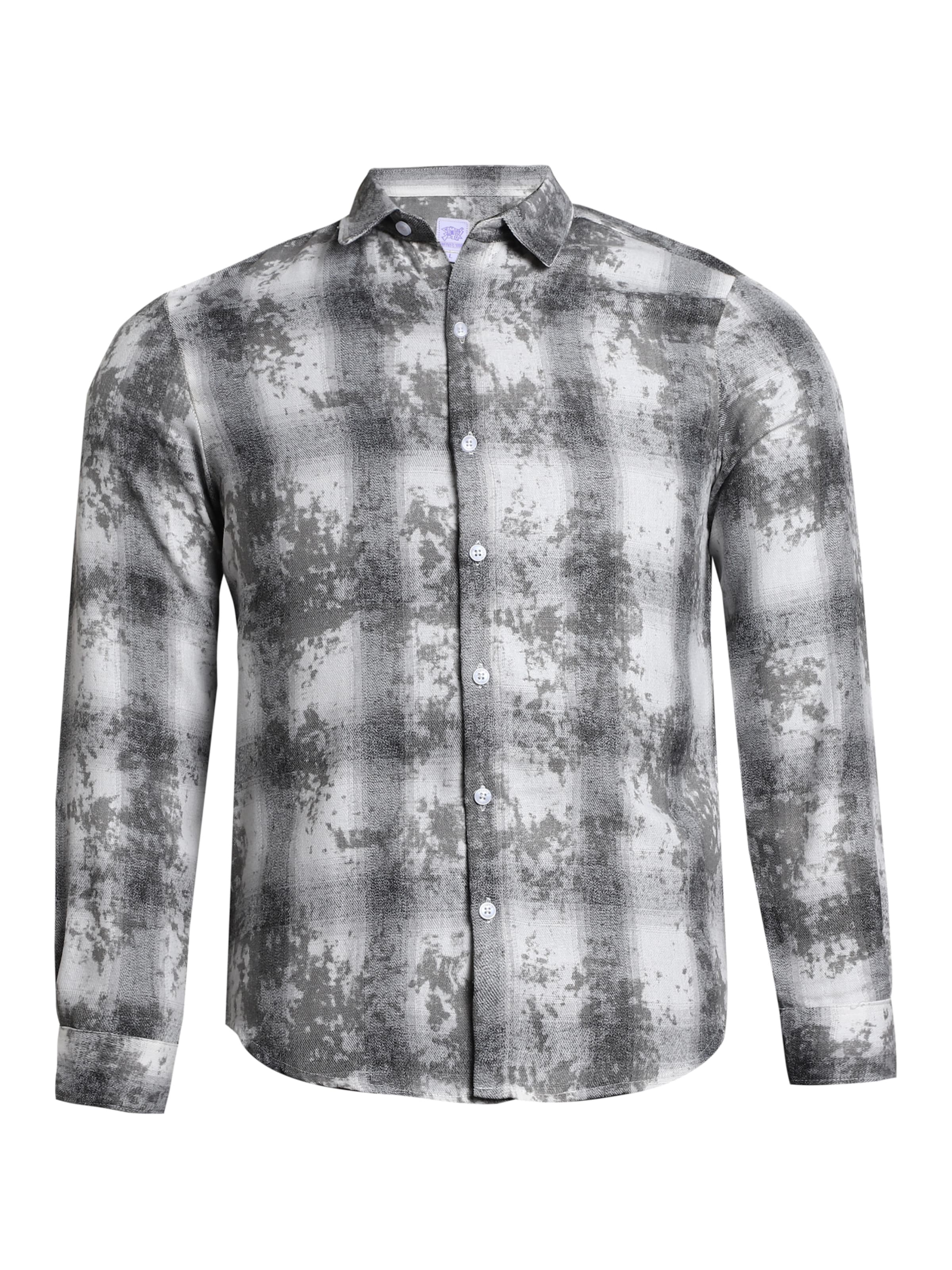Regular fit Camicia 'Kinley' di Campus Sutra in grigio: frontale