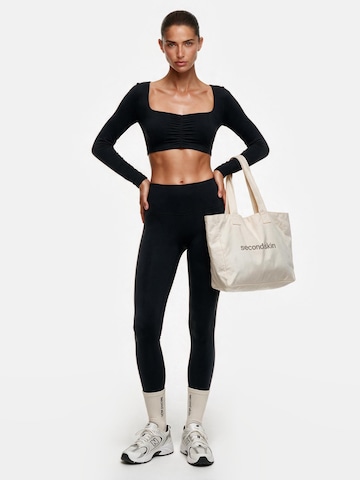 GOD SAVE QUEENS Top sportowy 'Second Skin Studio Long Sleeve Top' w kolorze szary