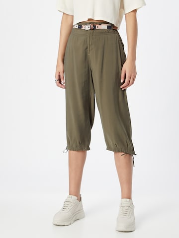 Effilé Pantalon 'CRUMBLY' Ragwear en vert : devant