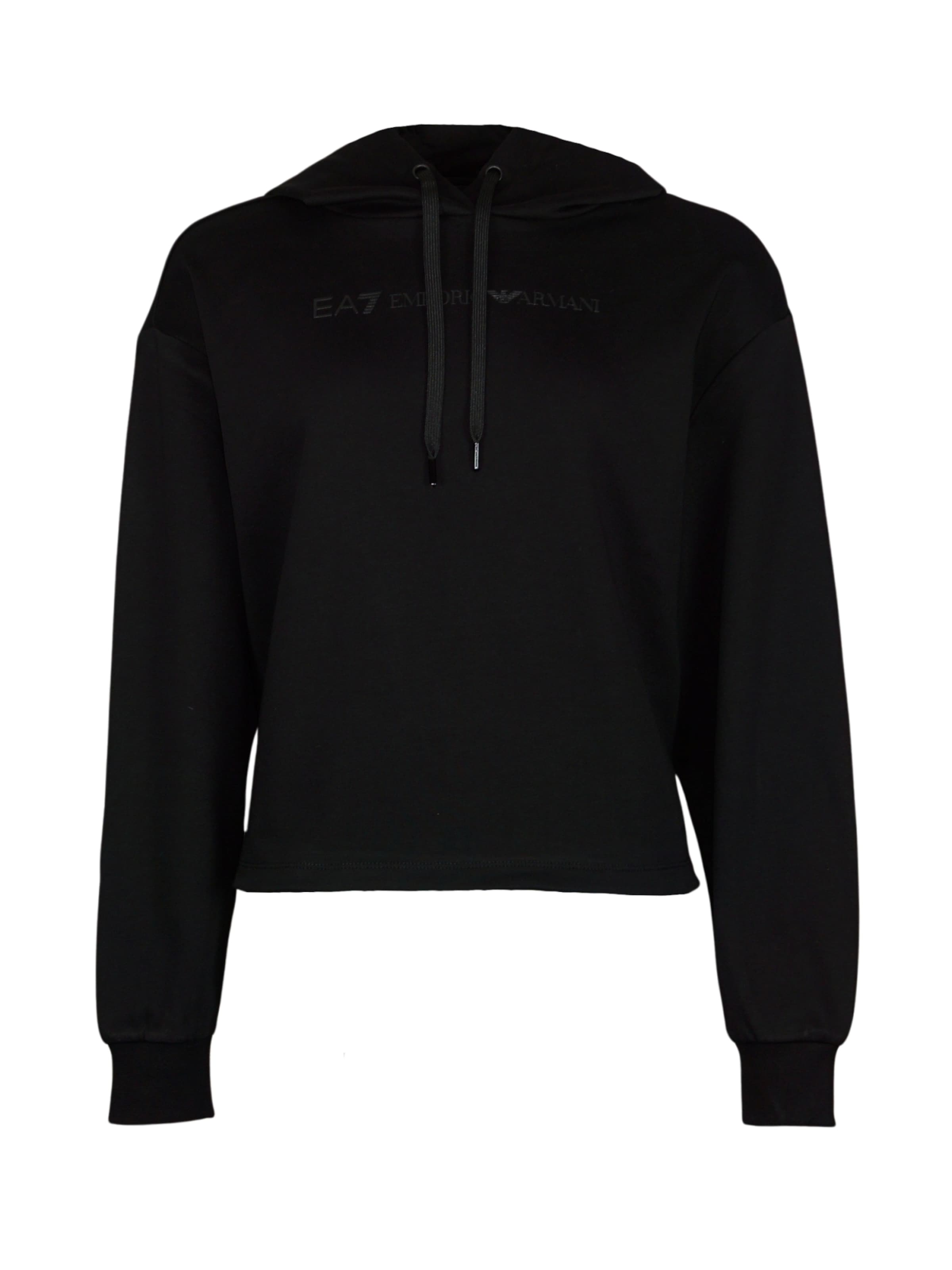 Felpa 'Shiny' di EA7 Emporio Armani in nero: frontale