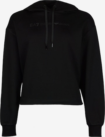 Sweat-shirt 'Shiny' EA7 Emporio Armani en noir : devant