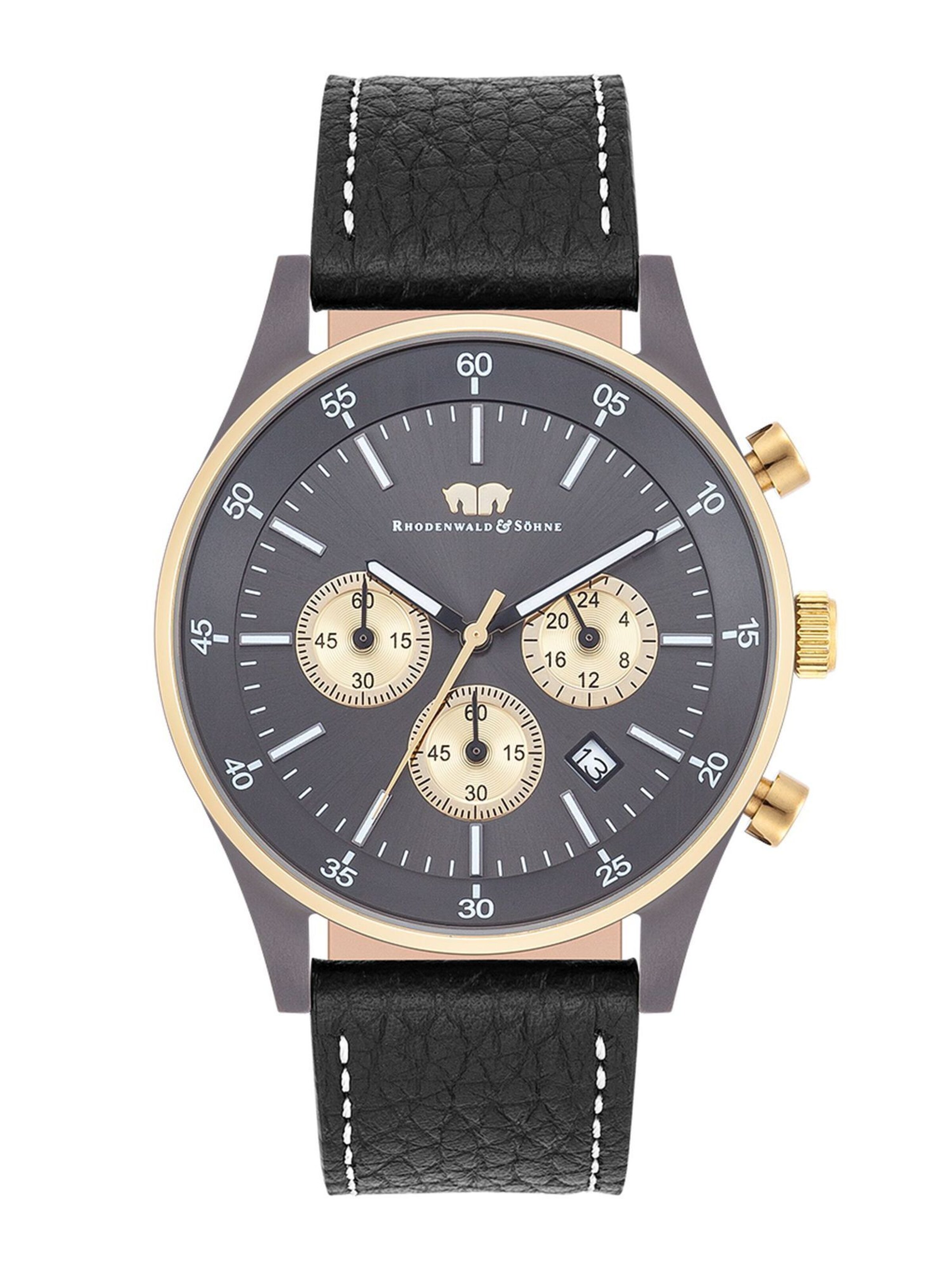 Rhodenwald & Söhne Analoguhr in Gold: Vorderseite