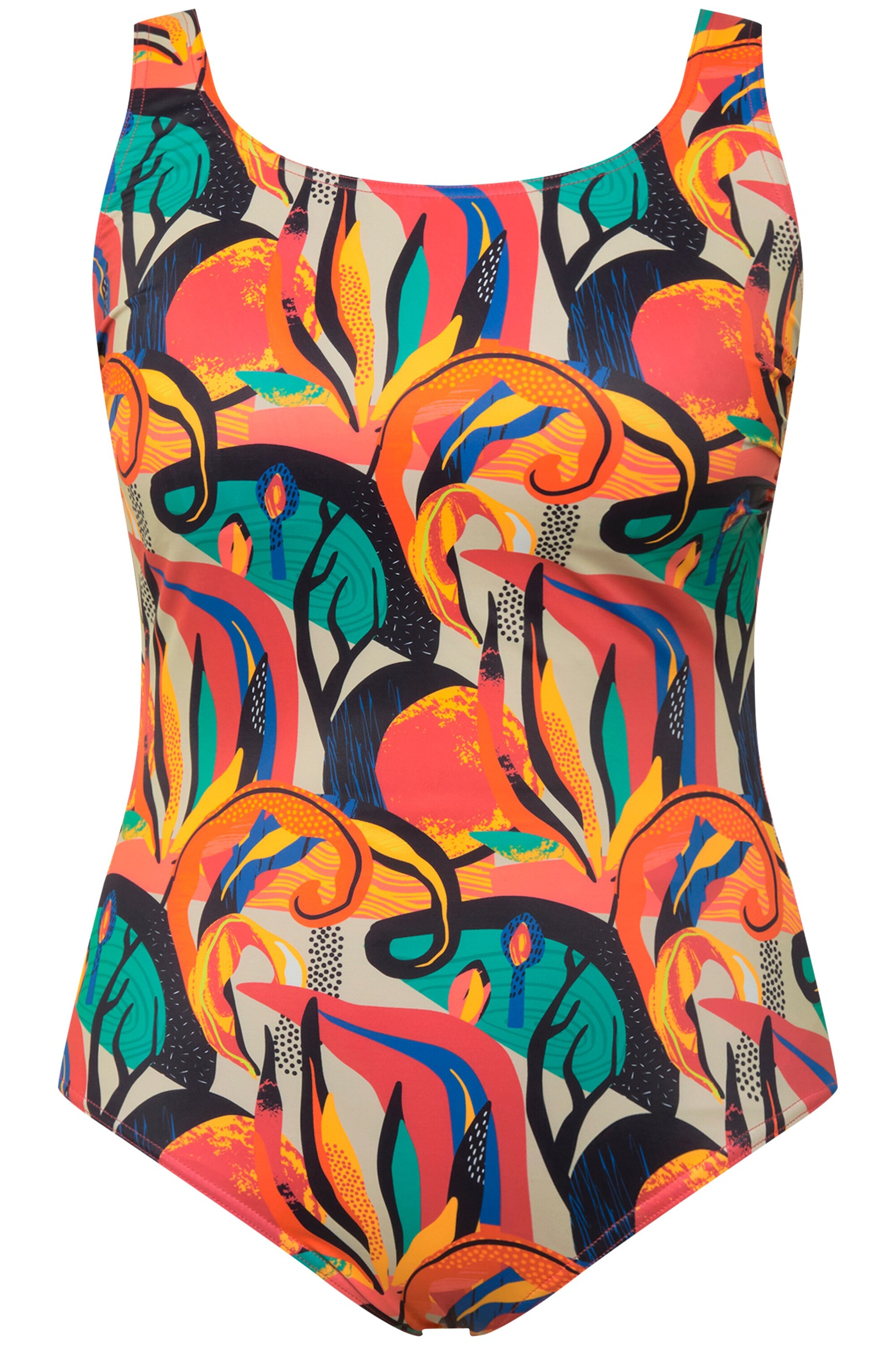 Ulla Popken Badeanzug in Mischfarben: Vorderseite