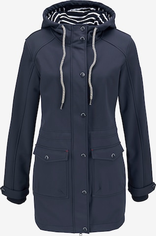 POLARINO Softshellparka in Blau: Vorderseite