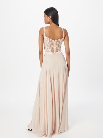 mascara Evening Dress in Beige