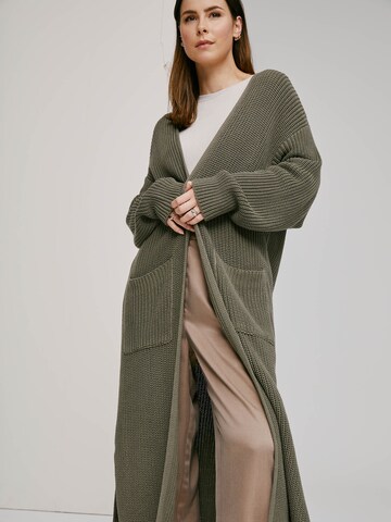 A LOT LESS Knit cardigan 'Leanna' in Green: front