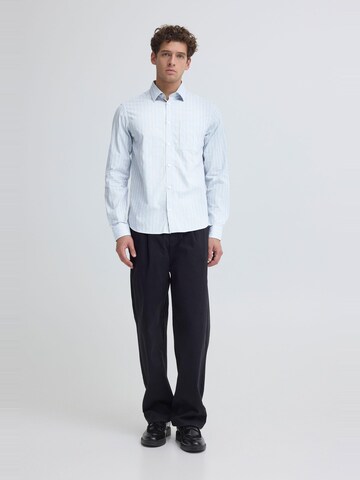 Casual Friday Regular Fit Langarmhemd ' CFOrlyn Striped ' in Blau
