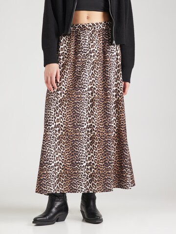 Jupe 'PCAnnie' PIECES en marron : devant