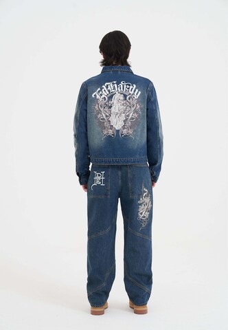 Ed Hardy Övergångsjacka 'Flammender Schädel' i blå