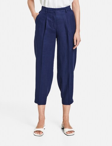 GERRY WEBER Regular Pleat-front trousers in Blue: front