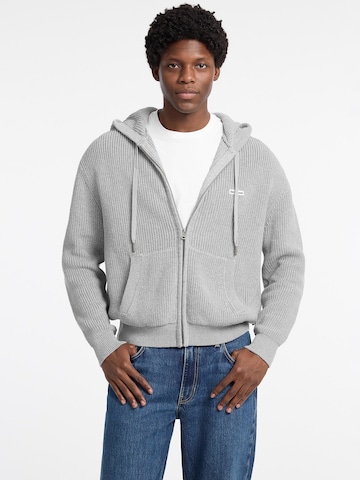 GUESS Knit Cardigan in Grey: front