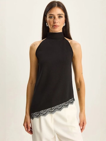 Camicia da donna di Bianco Lucci in nero: frontale