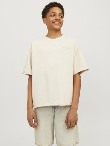 T-Shirt Jack & Jones Junior en beige : devant