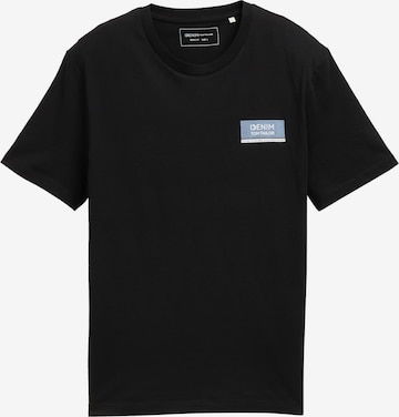 TOM TAILOR DENIM T-Shirt in Schwarz: Vorderseite