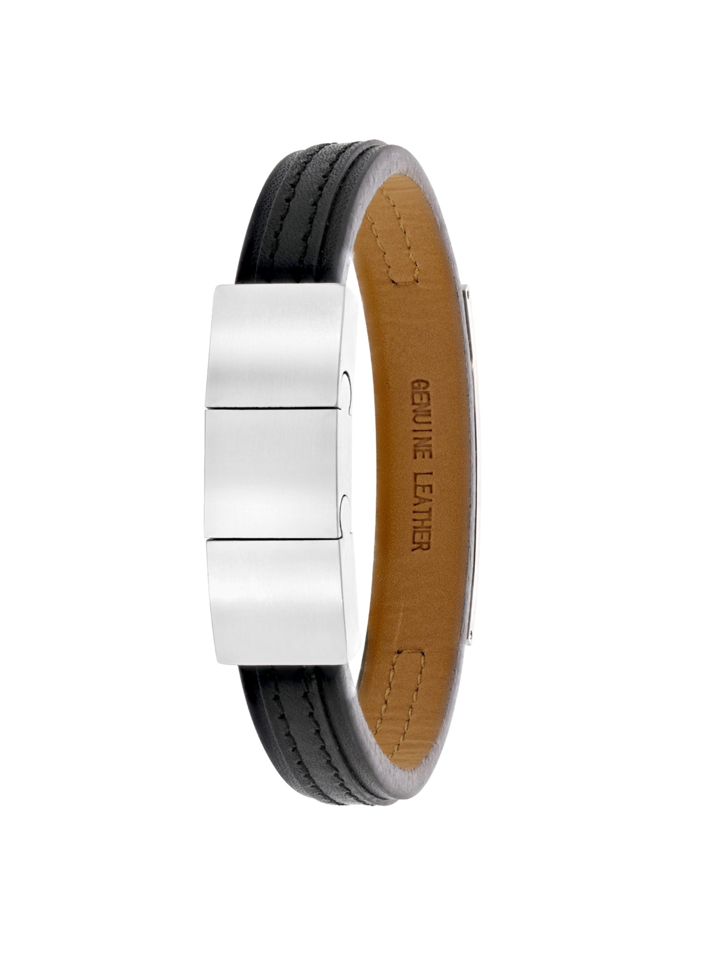 Lucardi Armband 'Smart Casual' in Zwart: voorkant