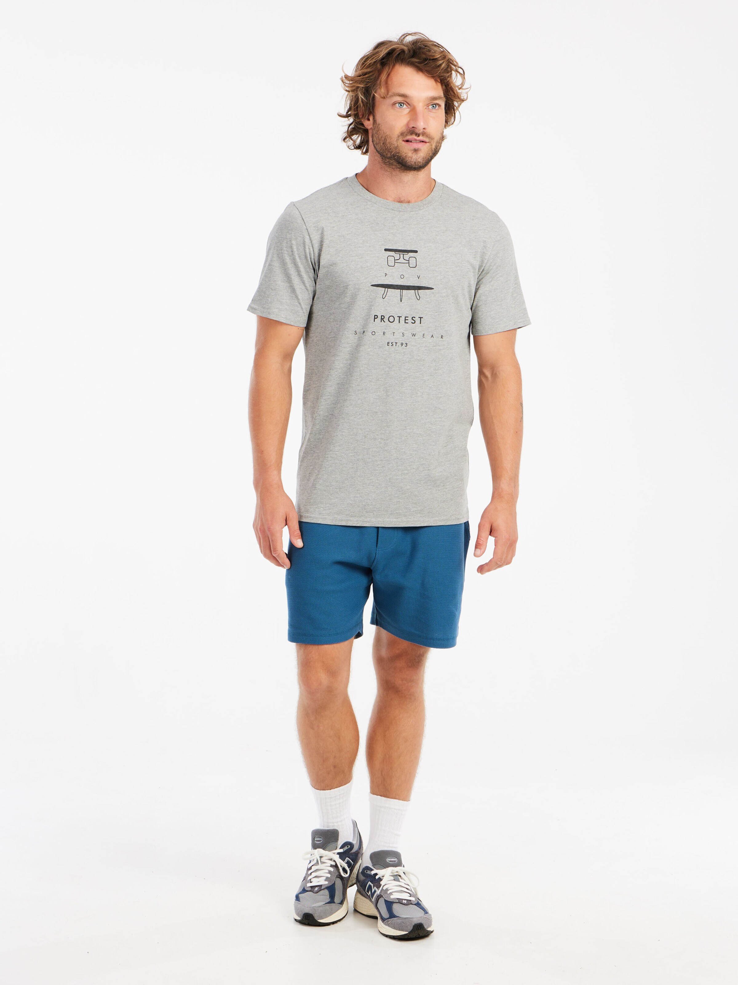 PROTEST Shirt 'PRTAndros' in Grijs: voorkant