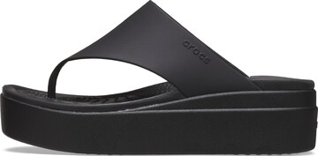 Crocs T-bar sandals 'Brooklyn Flip' in Black: front