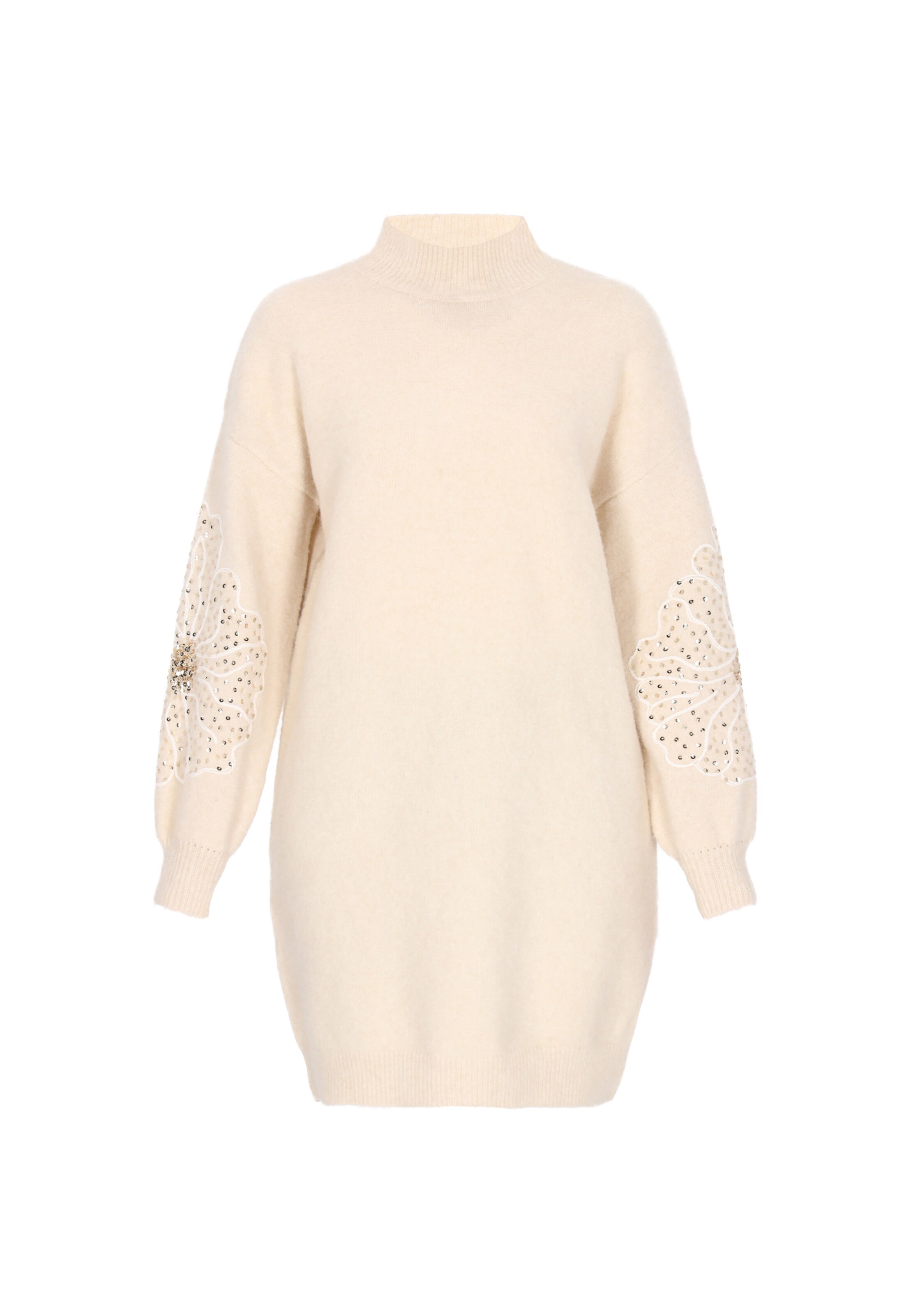 IZIA - Vestido de punto en beige: frente