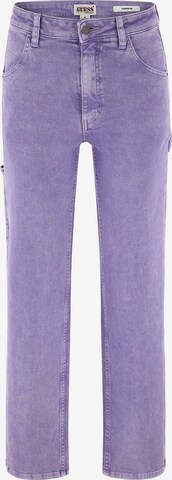 GUESS Loose fit Cargo Jeans in Purple: front