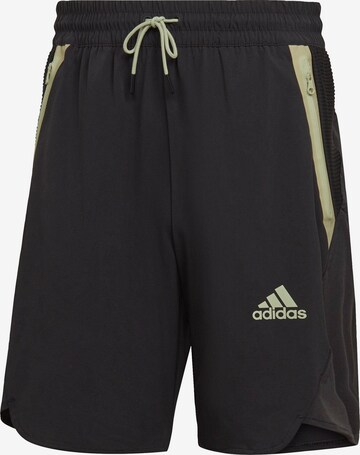 ADIDAS SPORTSWEAR Workout Pants in Black: front