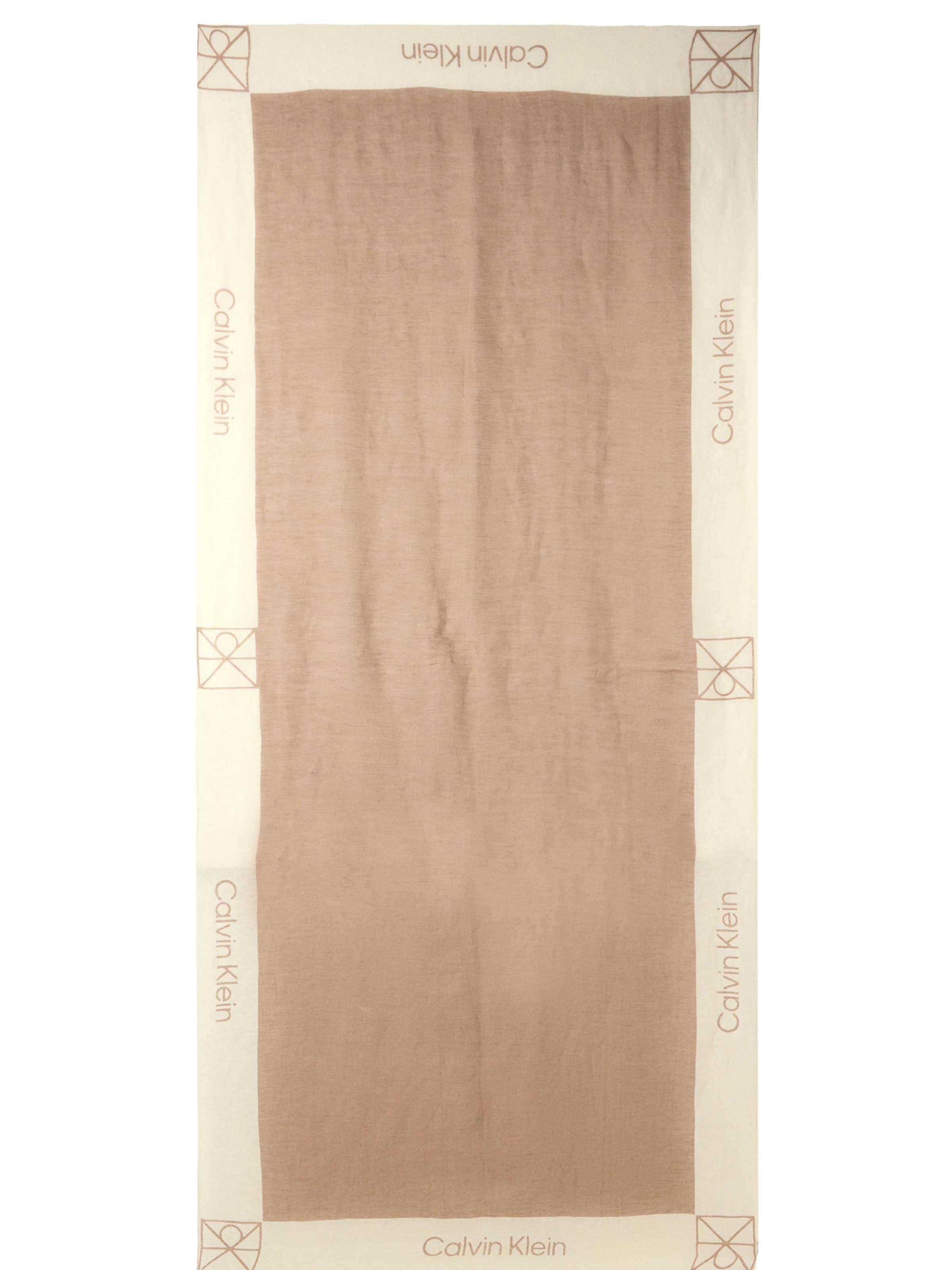 Calvin Klein Strandtuch in creme / braun, Produktansicht