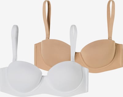 SCHIESSER Bügel-BH ' Bandeau mit Schale - Unique Micro ' in 75/A in nude / weiß, Produktansicht