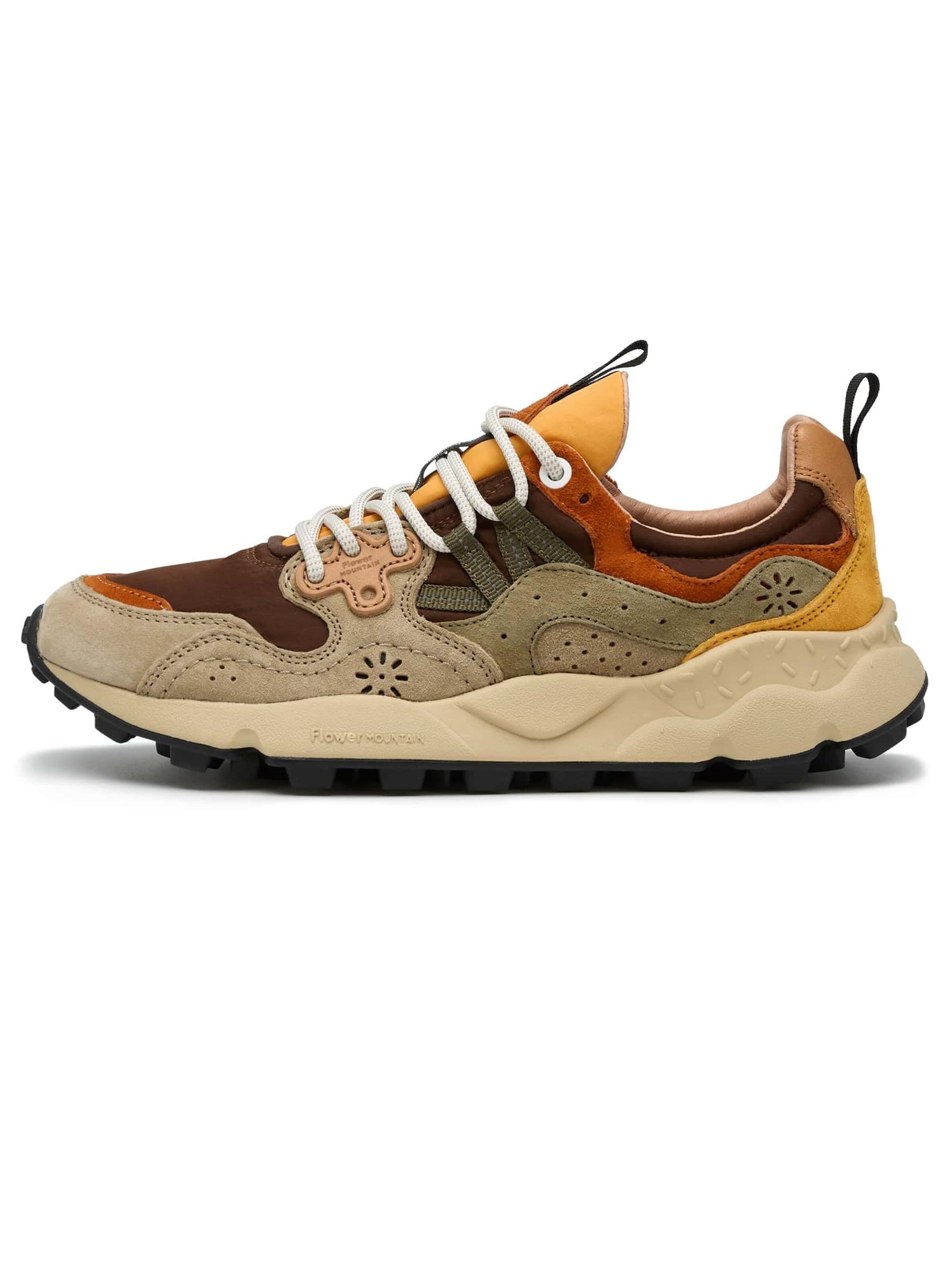 Baskets basses 'YAMANO 3 UNI' Flower Mountain en gris : devant