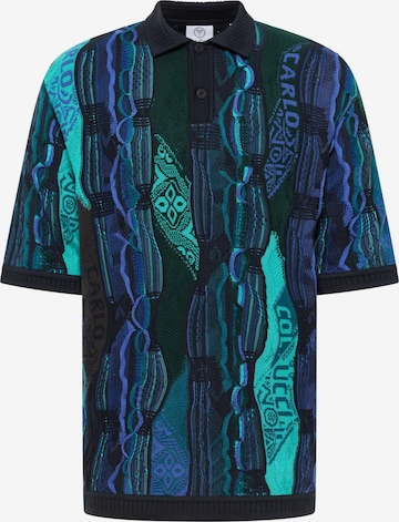 Carlo Colucci Poloshirt 'Erhard' in Blau: Vorderseite