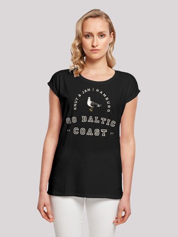 F4NT4STIC Shirt 'Möwe Knut & Jan Hamburg' in Zwart: voorkant