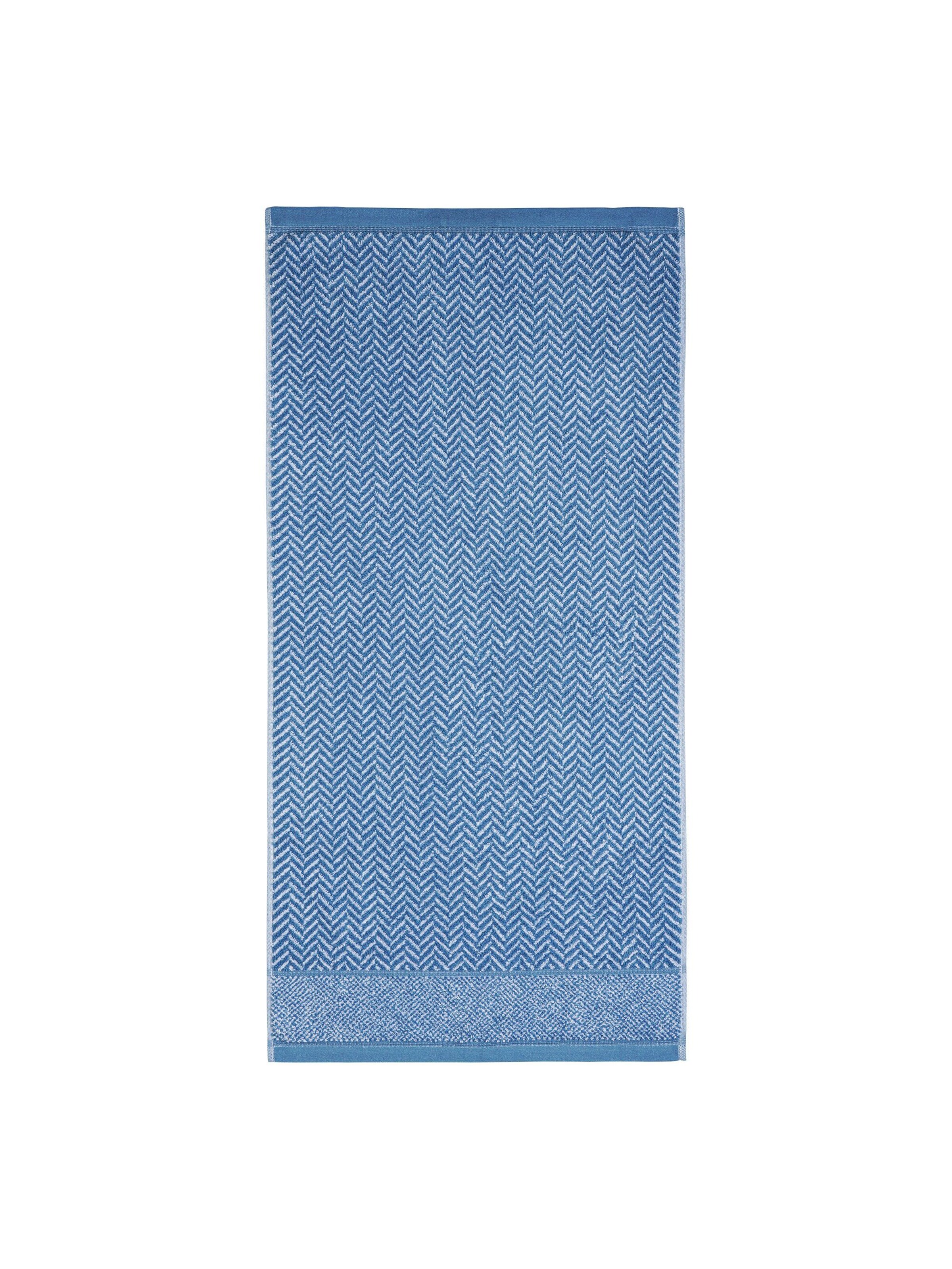 Herzbach home Duschtuch im 2er Set, Flächengewicht 500 gsm in Blau