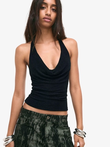 Bershka Top - Čierna: predná strana