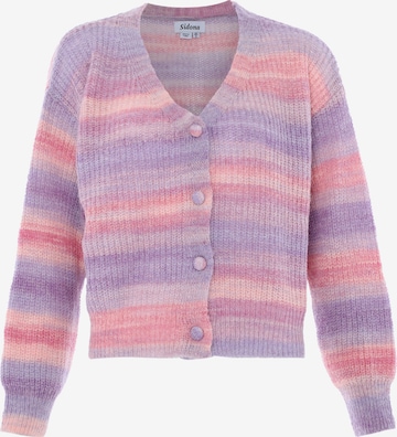 Cardigan Sidona en violet : devant