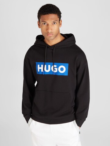 HUGO Sweatshirt 'Nalves' in Black: front