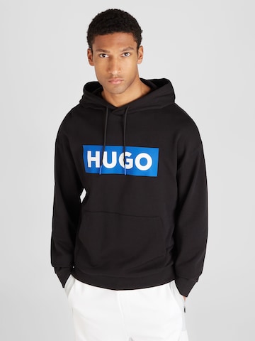 HUGO Blue Majica 'Nalves' | črna barva: sprednja stran