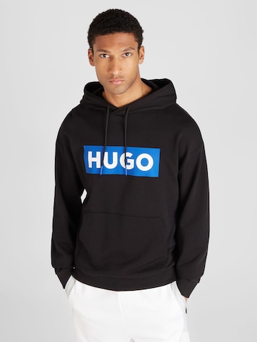 HUGO - Sweatshirt 'Nalves' em preto: frente