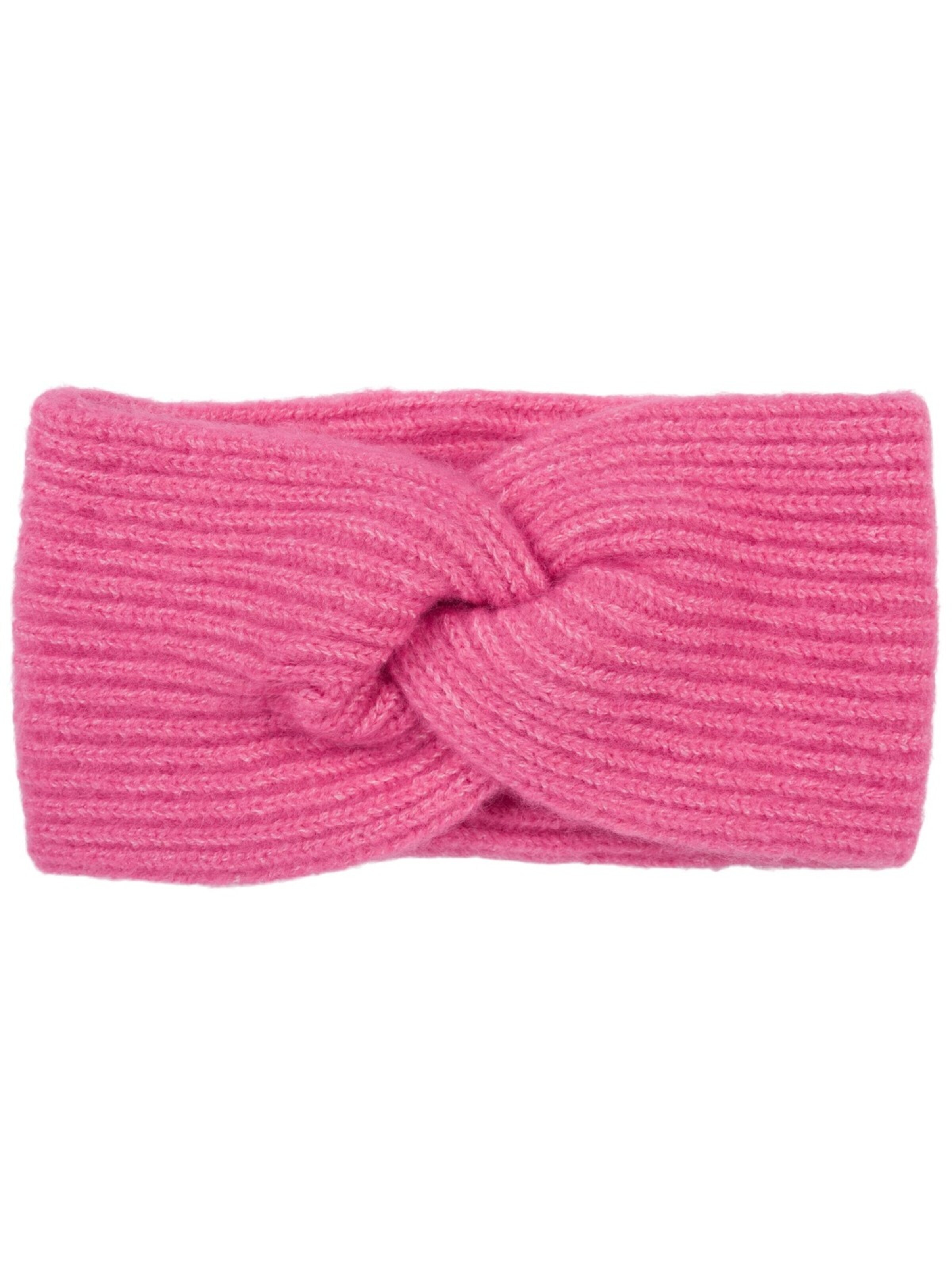 styleBREAKER Headband 'Strick Stirnband Rippenmuster Twist Knoten' in Pink: front