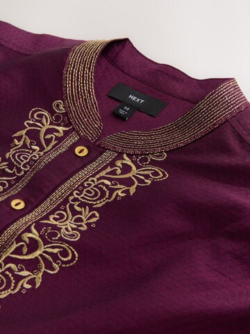 Next Regular fit Klederdracht overhemd 'Kurta' in Lila