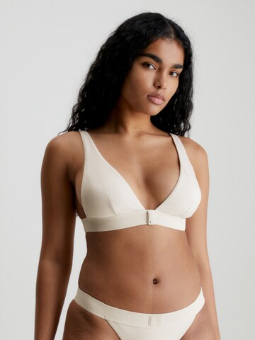 Calvin Klein SwimwearTrokutasti Bikini gornji dio - bijela boja: prednji dio