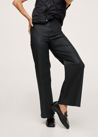 MANGO Wide leg Jeans 'Catherin' i svart: framsida